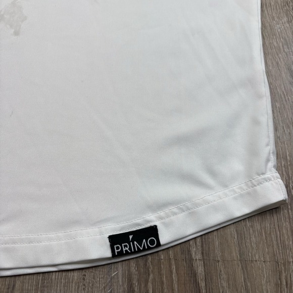 Primo Golf Polo Shirt Blade Collar Henley Performance White Short Sleeve Men's M - Picture 3 of 15